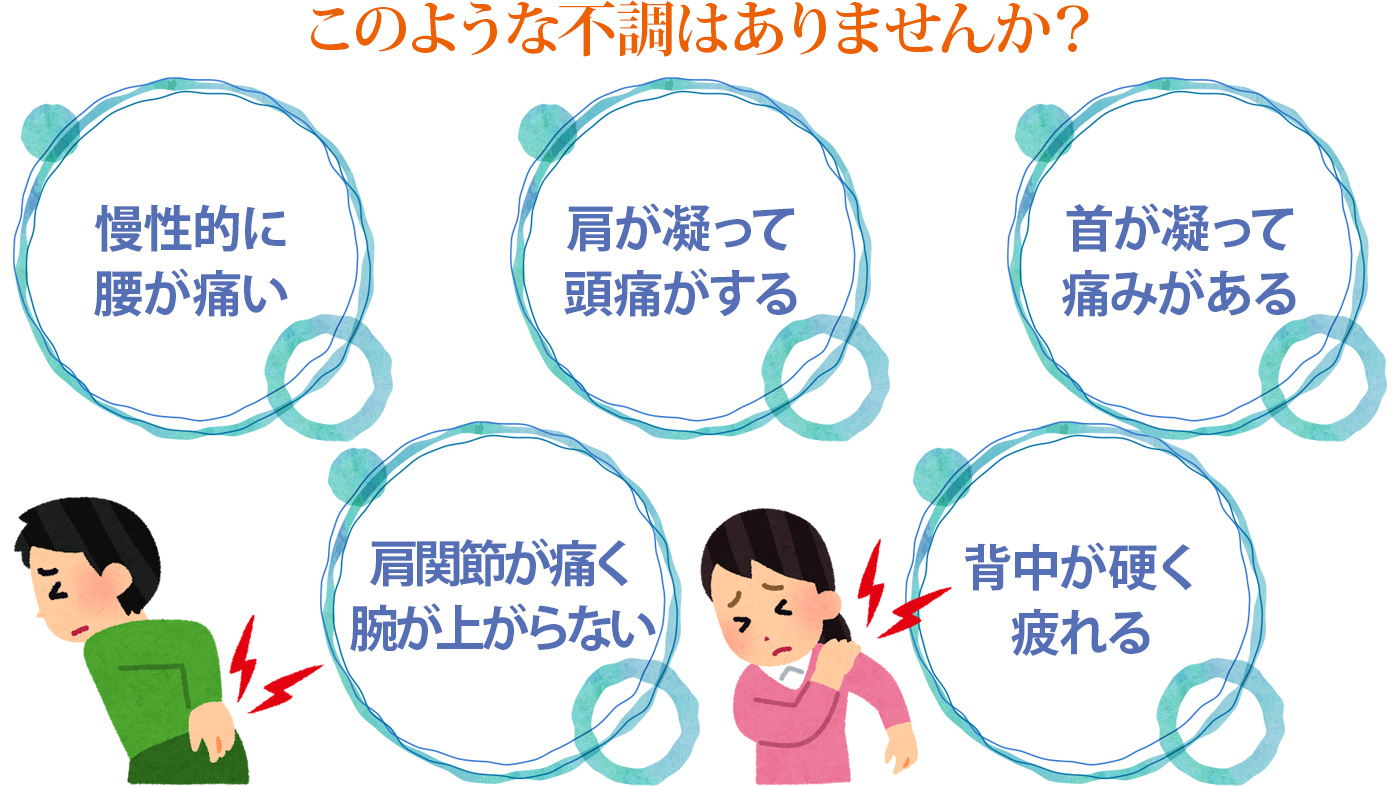 こんな症状でお悩みではありませんか？